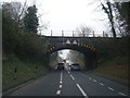 A48 passes under railway bridge