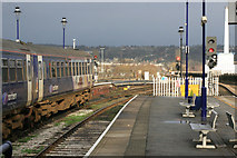 SE1416 : Huddersfield station winter sun by roger geach