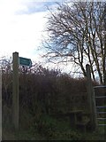 ST1511 : Stile and footpath sign on Lemon's Hill by David Smith