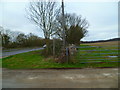 Footpath junction with the northern edge of the A27