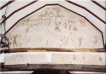 TL7616 : St Mary, Fairstead - Wall painting by John Salmon