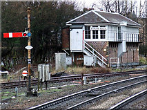 NS7993 : Stirling North signal box by Thomas Nugent