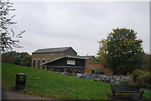 TQ3488 : Pistachio's Cafe and Beam Engine Museum, Markfield Park by N Chadwick