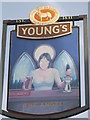 The Angel pub sign, Putney Heath