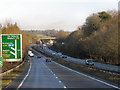 Northbound A34 approaching Bullington Cross