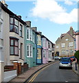 Colourful houses in Sea View Place, Aberystwyth