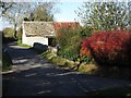 Road junction & barn, southwest side of Ablington