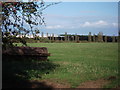 Looking across fields towards Middlemarch Business Park