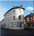 Rounded corner of 73 High Street, Bridgwater