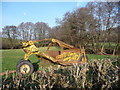 Disused earthmoving equipment at Llangwm, Monmouthshire