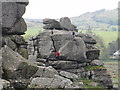 SX7478 : Rock Climbing on Hound Tor by Tony Atkin