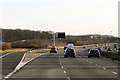 SP5428 : Southbound M40, exit at Junction 10 (Cherwell Valley) by David Dixon