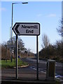 Newmill End sign