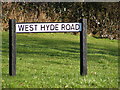 West Hyde Road sign