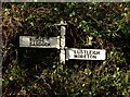 Signpost near Packsaddle Bridge