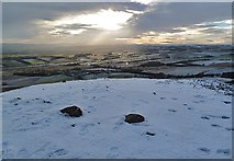 NT5431 : The summit of Eildon Wester Hill by Walter Baxter