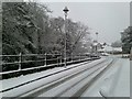 Riverside in the snow