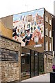 TQ3581 : Mural on the Tower Hamlets Mission by Steve Daniels