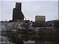 Main shaft at salt mine in Winter