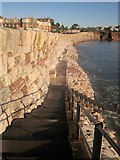SX9062 : Steps by sea wall, Livermead by Derek Harper