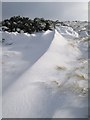 SO3199 : Snowdrift on Stapeley Hill by Dave Croker