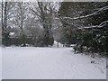 Footpath running alongside Old Fold Manor Golf Club