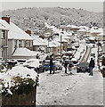 Clearing the snow from Graig Park Avenue, Newport