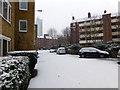 TQ2978 : Snow in Bessborough Place, Pimlico by PAUL FARMER
