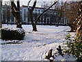 TQ2983 : Looking across Harrington Square in the snow by Marathon