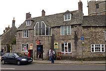 SY9682 : Corfe Castle post office and Ginger Pop by Phil Champion