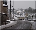 Bath Road Tetbury with snow