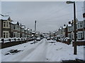 Heathfield Road in the snow