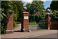 TQ4666 : Priory Gardens gates by Ian Capper