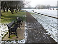 New path and benches in Braunstone Park