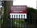 St Lawrence, Effingham Parish Church, Nameboard