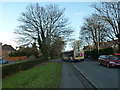 Bus turning from Alresford Road into Winnall Manor Road