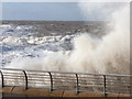 SD3036 : Blackpool: waves crash against the prom by Chris Downer