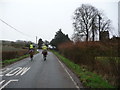 Horsemen near Llanwern church