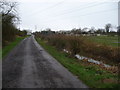 Access track to the Ponderosa Equestrian Centre, Llanwern