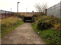 ST1267 : Path to Barry Docks railway station by Jaggery