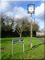 Village sign on the green at West Kingsdown