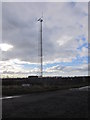 A communications mast near Cresswell Home Farm