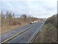 Westbound traffic on the A64