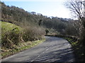 The A396, below Daws Wood