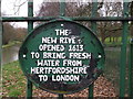 TQ3187 : New River and plaque, Finsbury Park by David Anstiss