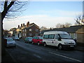 TQ3267 : Evangelical minibus, Marion Road, Thornton Heath by Christopher Hilton
