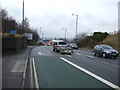 A630 approaching roundabout