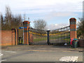 SJ5190 : Sutton Manor Colliery Gates by David Dixon