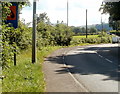 A bend in the A4042 SW of Penperlleni