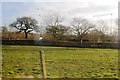 Field between the railway line and A449